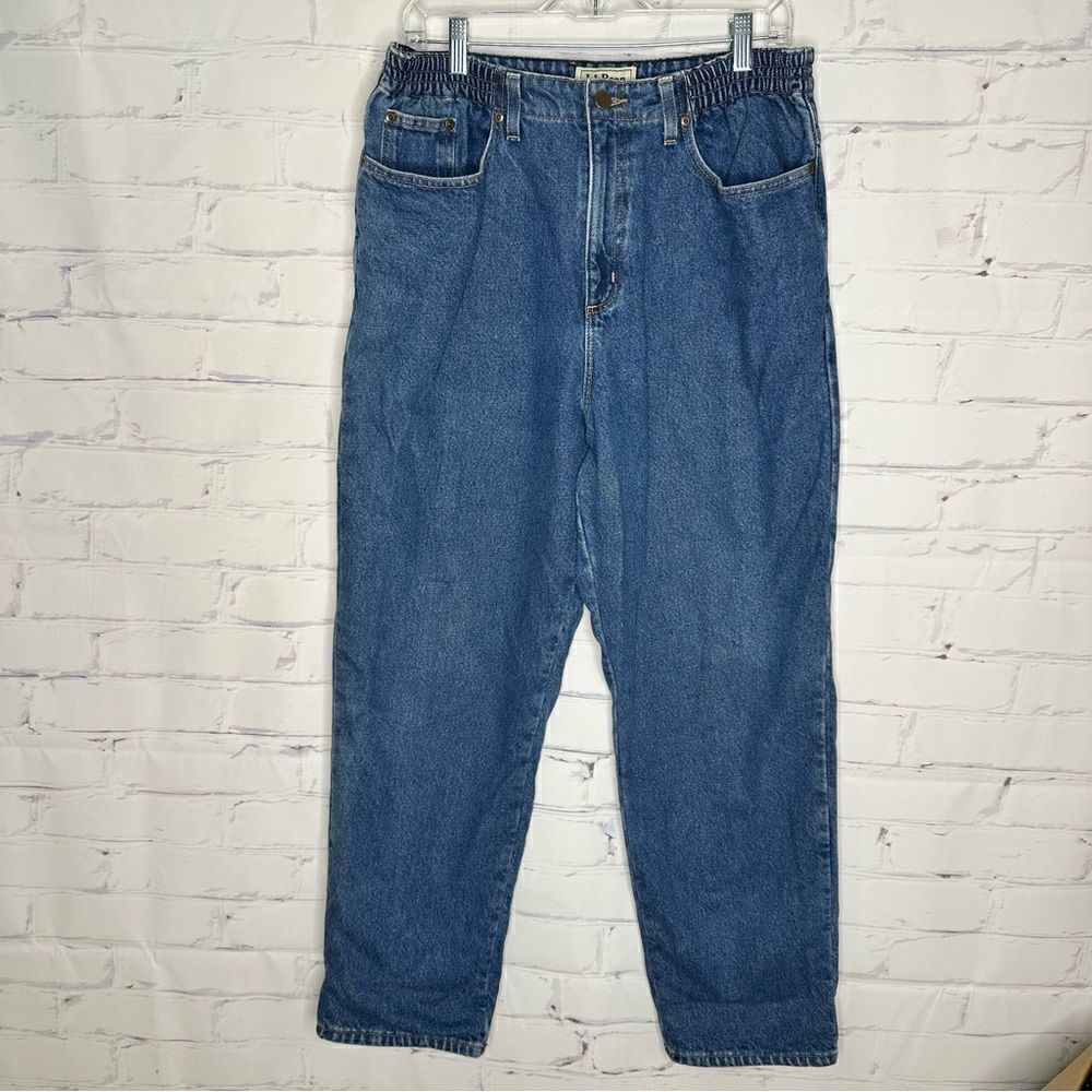 L.L‎ Bean size 14 women’s original fit relaxed flannel lined jeans
